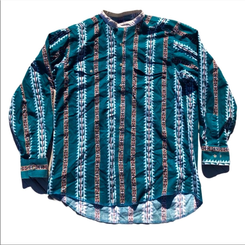 vintage aztec button up